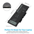 KingSener 07KRV 筆記型電腦電池，適用於戴爾 Latitude 5430 5530 5330 7530 7430 7330 Precision 3570 P104F005 P104F006 P137G004 P137G005