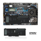 KingSener 07KRV 筆記型電腦電池，適用於戴爾 Latitude 5430 5530 5330 7530 7430 7330 Precision 3570 P104F005 P104F006 P137G004 P137G005