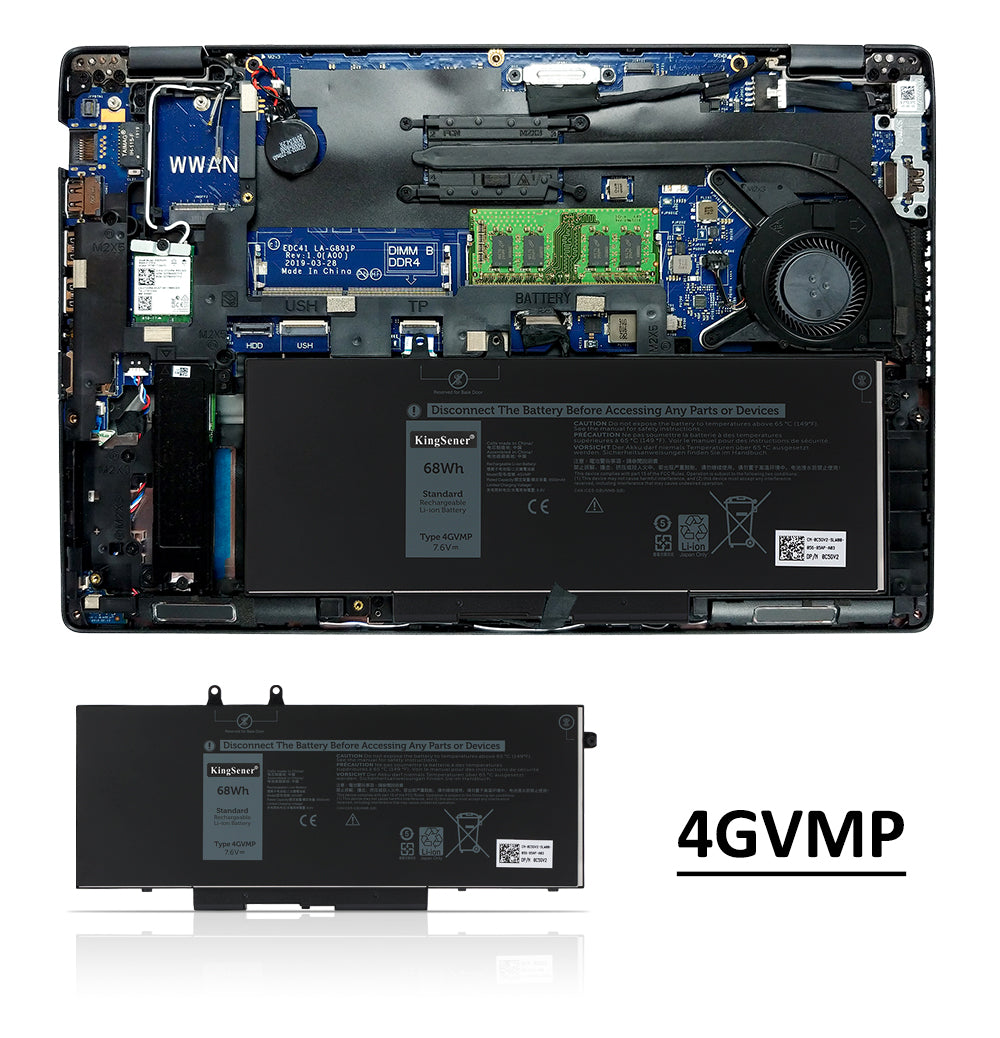 Kingsener 4GVNP R8D7N Laptop Battery For Dell Latitude 5400 5500 Precision 3540 Inspiron 7590 7591 7791 2-in-1 P84F P42E