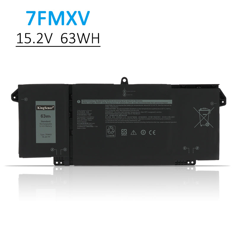 Dell Latitude 5320 7420 7520用 7FMXV バッテリー - 63Wh