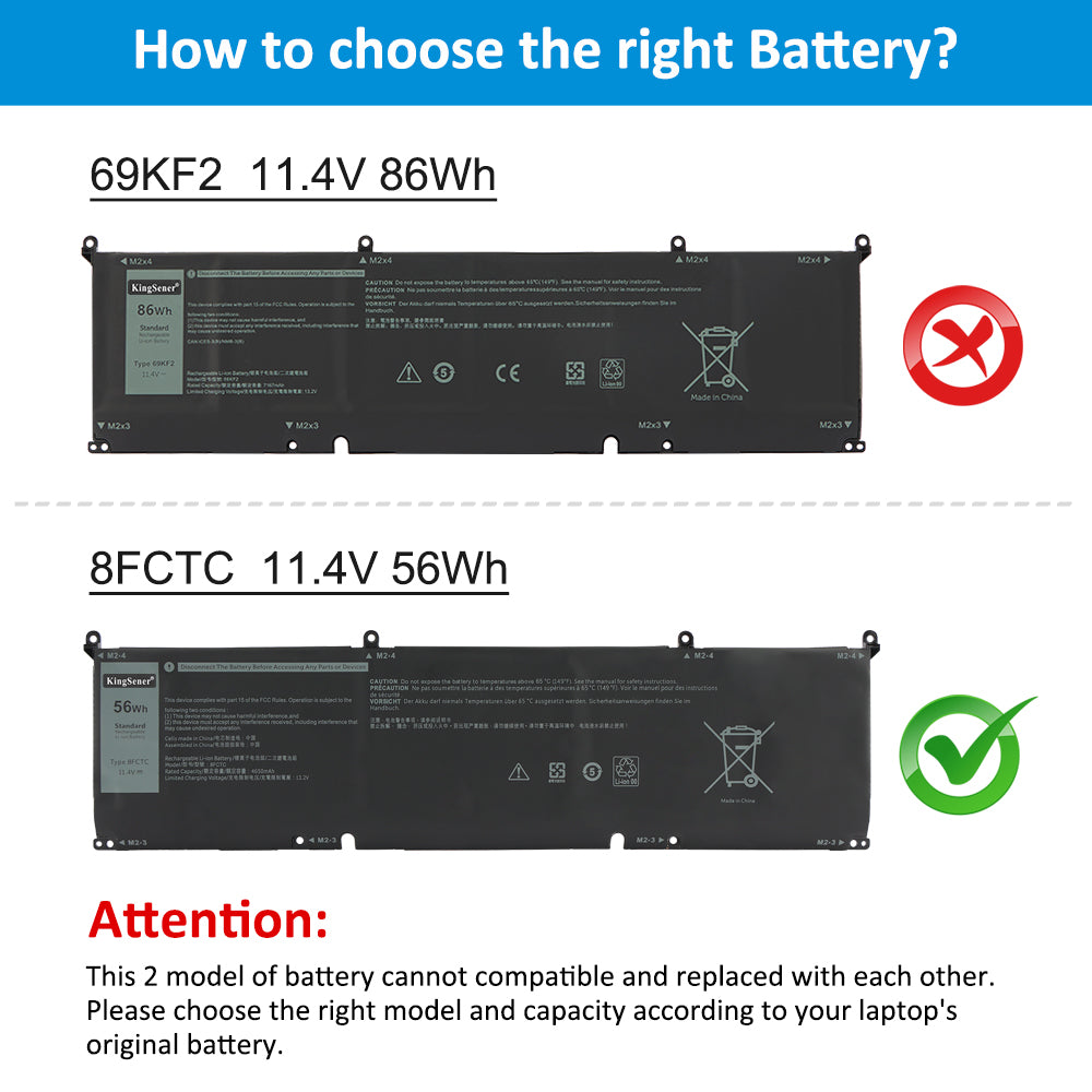 8FCTC Battery For Dell G15 XPS 15 9510 Precision 5550 5560 5570 0DVG8M ...
