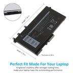 Kingsener 93FTF 筆記本電池 適用於戴爾 5480 5490 5580 5590 5495 5491 M3520 M3530 E5480 E5490 E5580 E5590