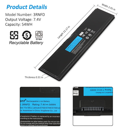 DELL-Alienware-3RNFD-7.4V-54WH-Laptop-Battery