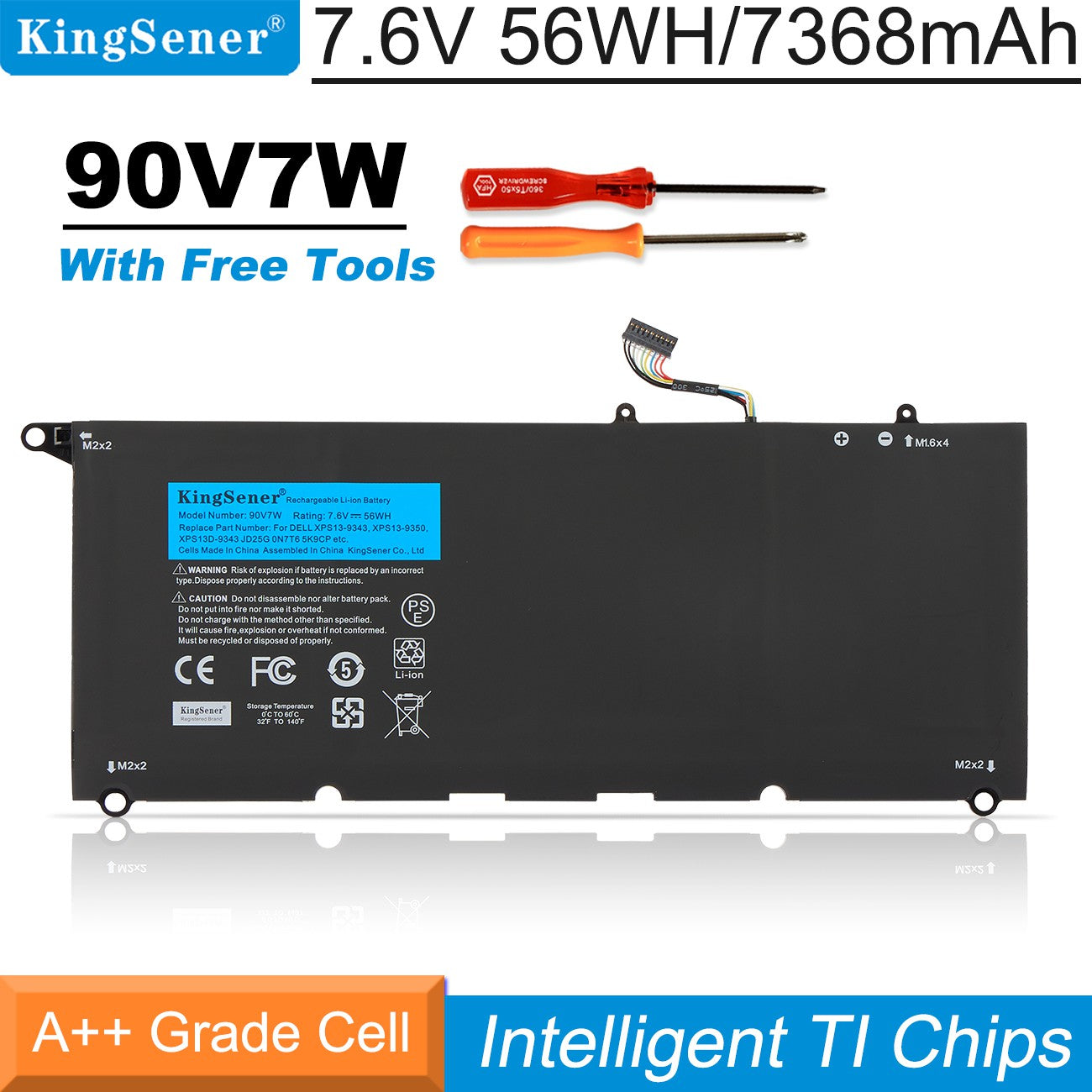     DELL-Alienware-56WH-7368mAh-90V7W-Laptop-Battery