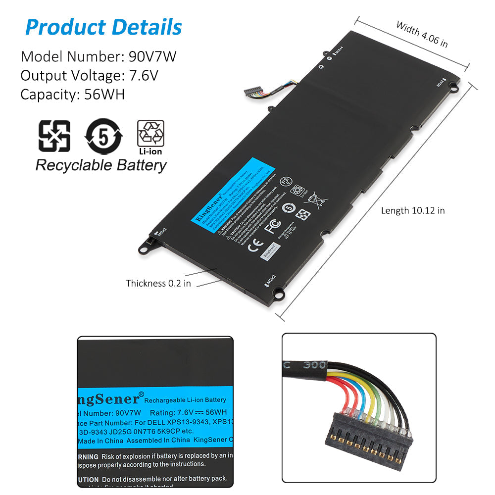 DELL-Alienware-56WH-7368mAh-90V7W-Laptop-Battery