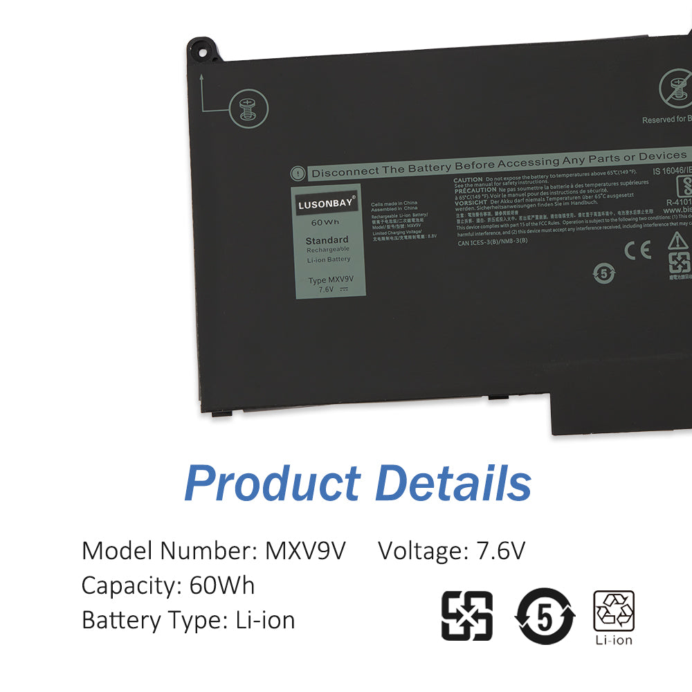 7300 Battery MXV9V Battery Replacement For Dell Latitude 7300 – BatteryMall.com