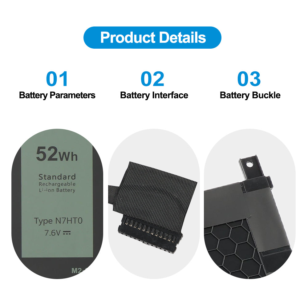 DELL-N7HT0-7.6V-52Wh-Laptop-Battery