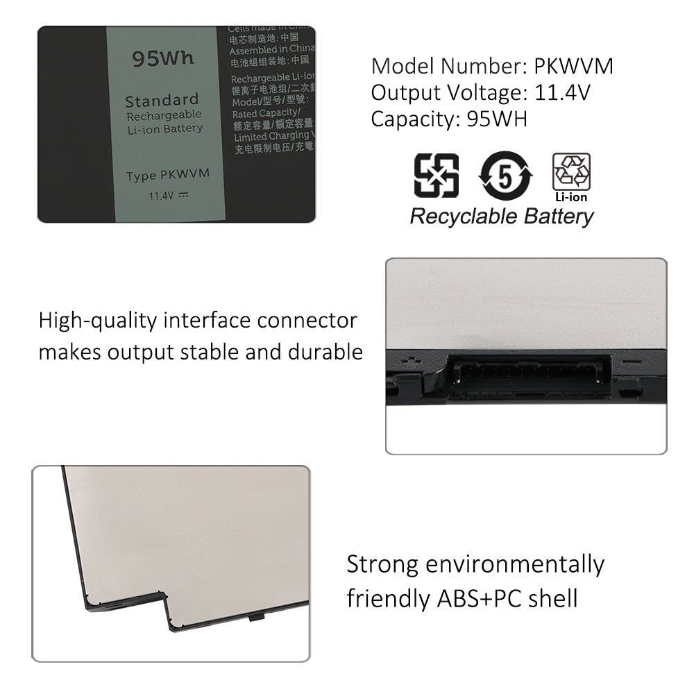 Dell-PKWVM-11.4V-95WH-Laptop-Battery