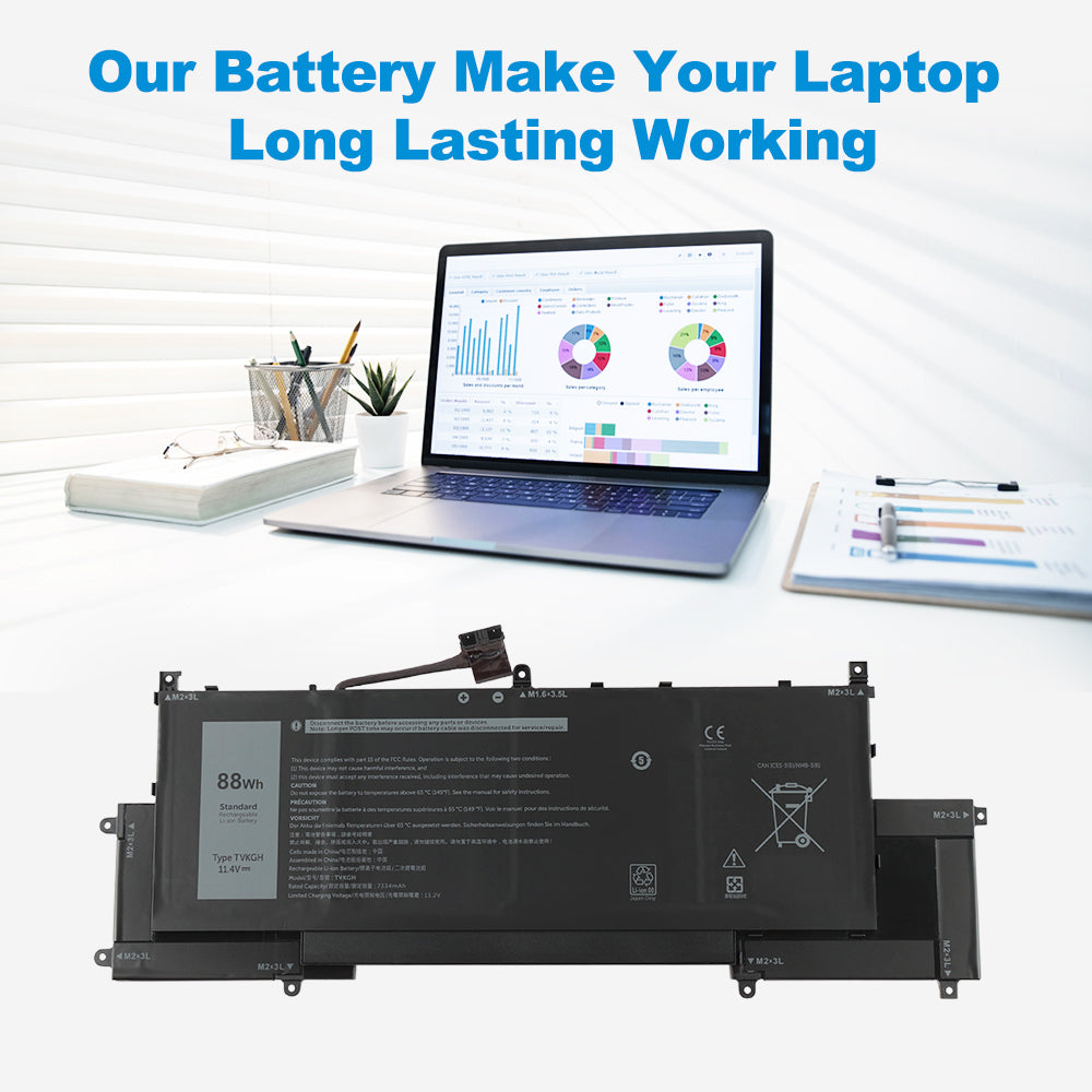 DELL-TVKGH-11.4V-88Wh-Laptop-Battery