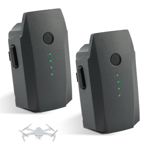 G-MVP twin pack drone battery 11.4V 3830mAh 43.6Wh compatible with DJI Mavic Pro grey and white