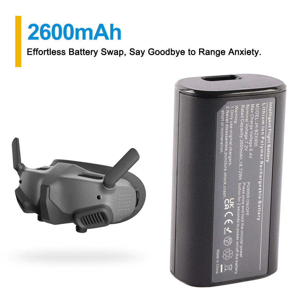 JH-BZX900 Battery For DJI Goggles 2 FPV Goggles V2 2600mAh