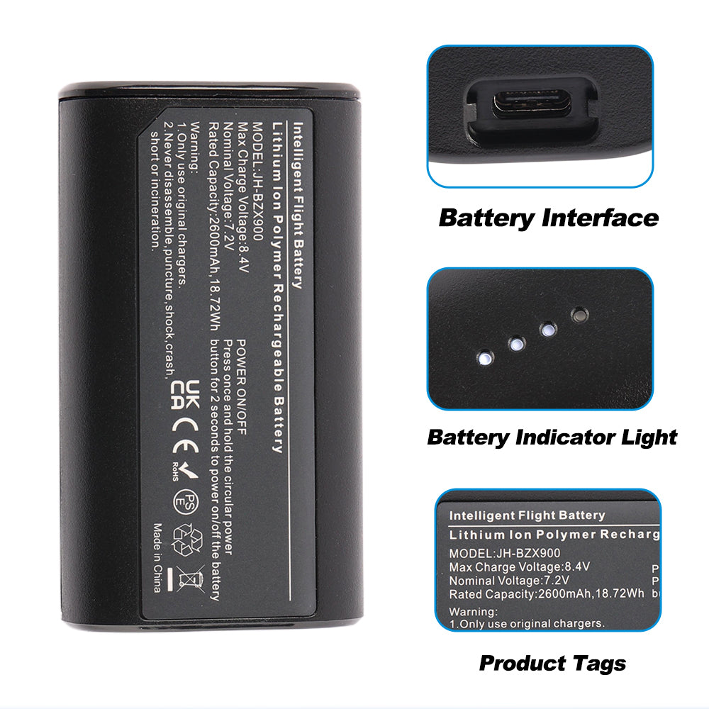 DJI-JH-BZX900-7.2V-18.72WH-Drone-Battery
