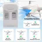 PH4 battery compatible with DJI Phantom 4, Phantom 4 Pro, Phantom 4 Pro V2.0 and Phantom 4 RTK