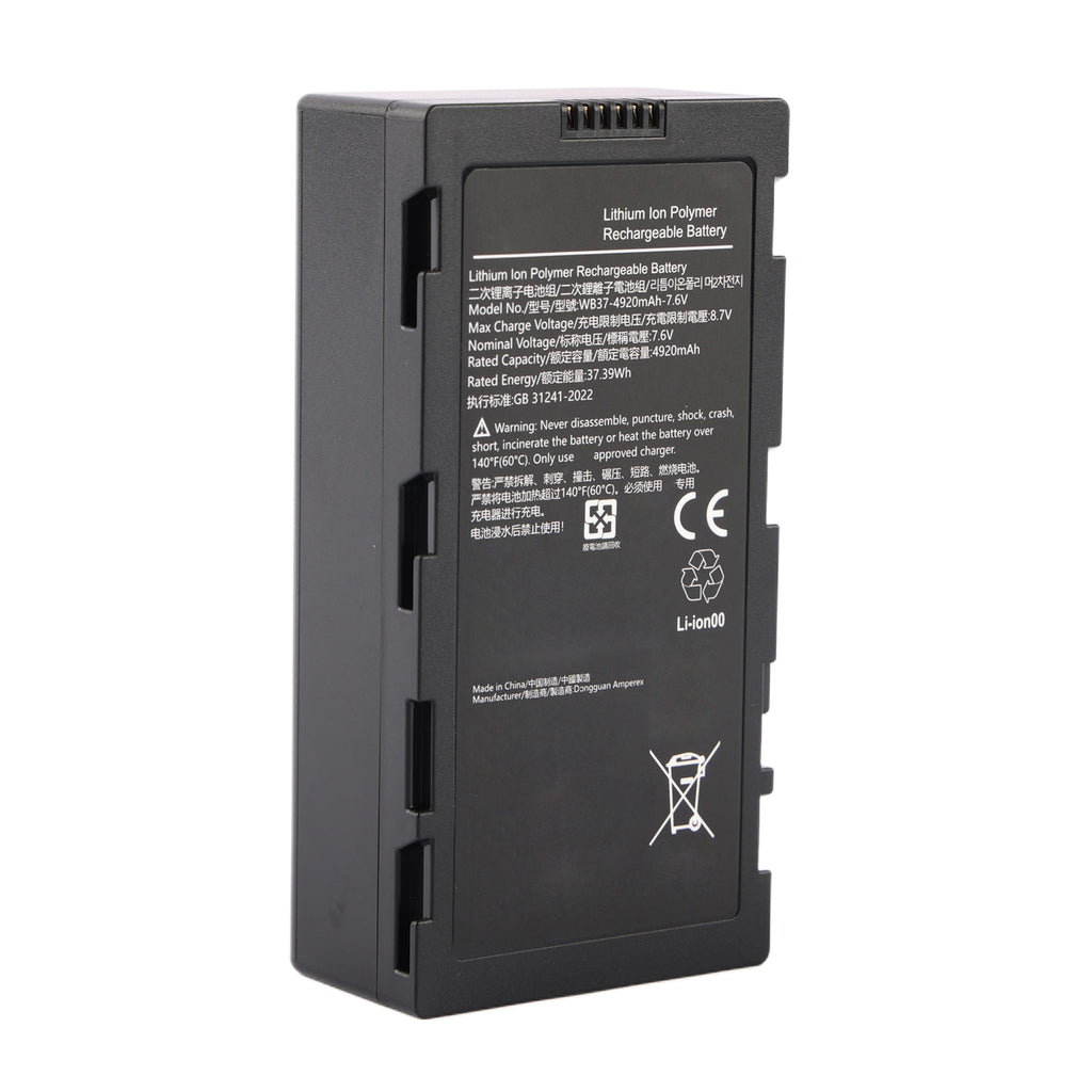 WB37 Battery For DJI RC Plus CrystalSky Cendence Remote Controller - Front View on White