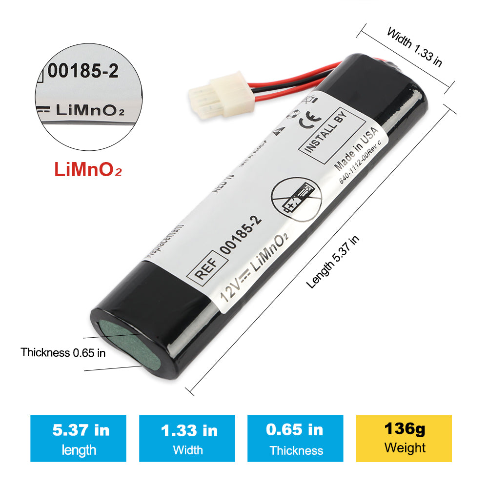 Defibrillator-00185-2-2800mAh-Medical-Battery