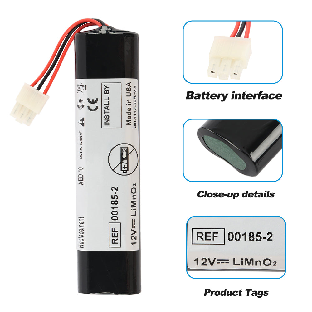 Defibrillator-00185-2-2800mAh-Medical-Battery