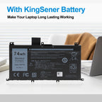357F9 replacement laptop battery 74Wh 11.1V for Alienware, long-lasting working power office travel