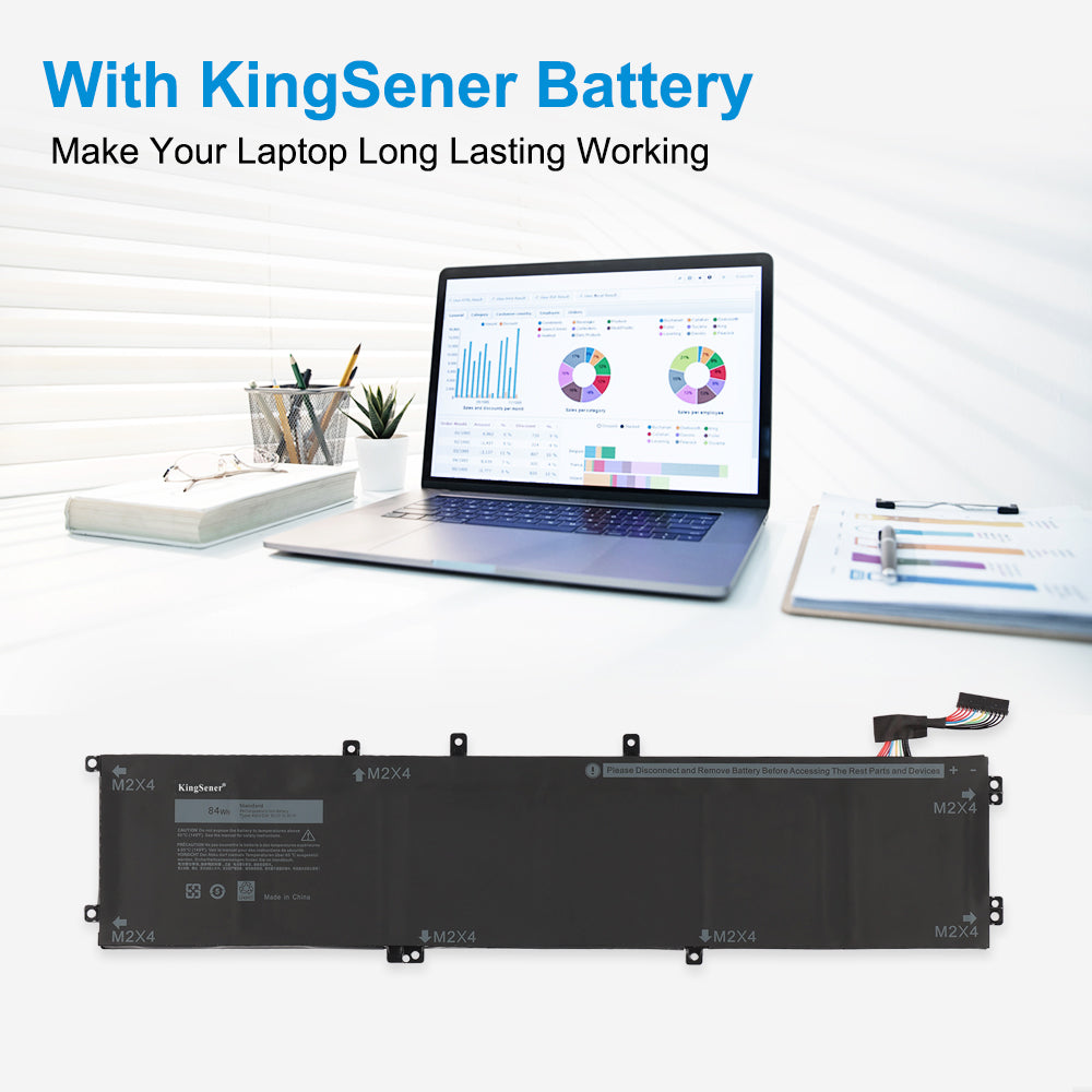 4GVGH 84Wh KingSener battery for Dell XPS 15 9550 Precision 5510, M2X4 mount design for long lasting laptop working and office productivity
