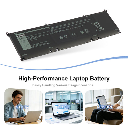 69KF2 replacement laptop battery 86Wh 11.4V for Dell XPS 15 9500 Alienware M15 M17 high performance for study office leisure use