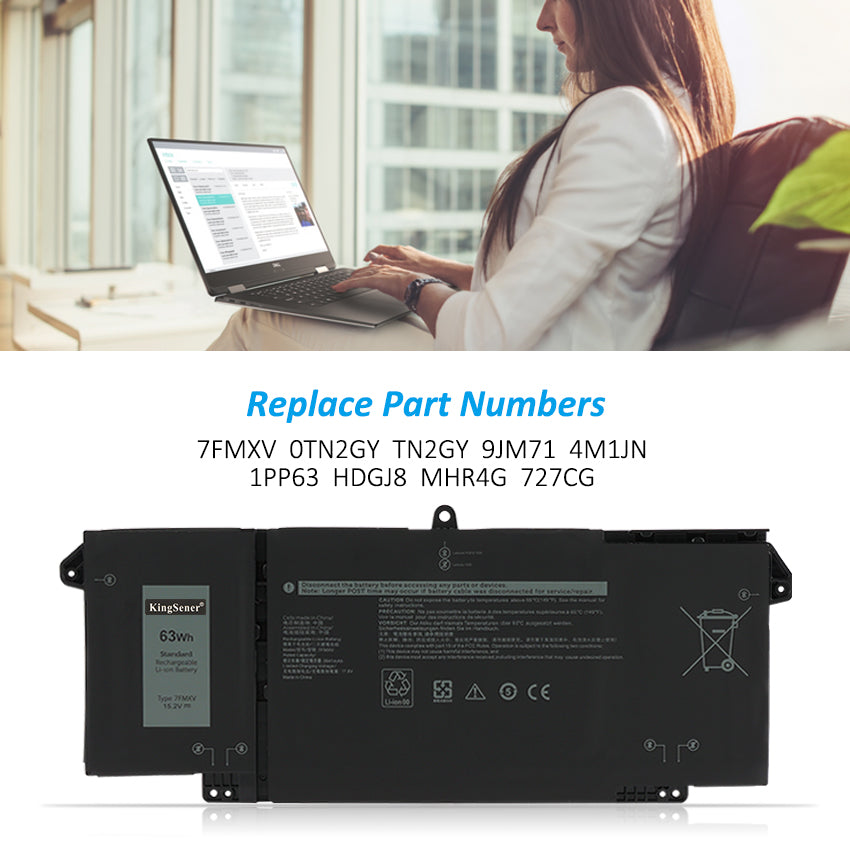 Dell-7FMXV-15.2V-63Wh-Laptop-Battery
