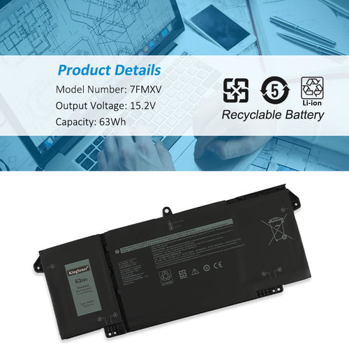 Dell-7FMXV-15.2V-63Wh-Laptop-Battery
