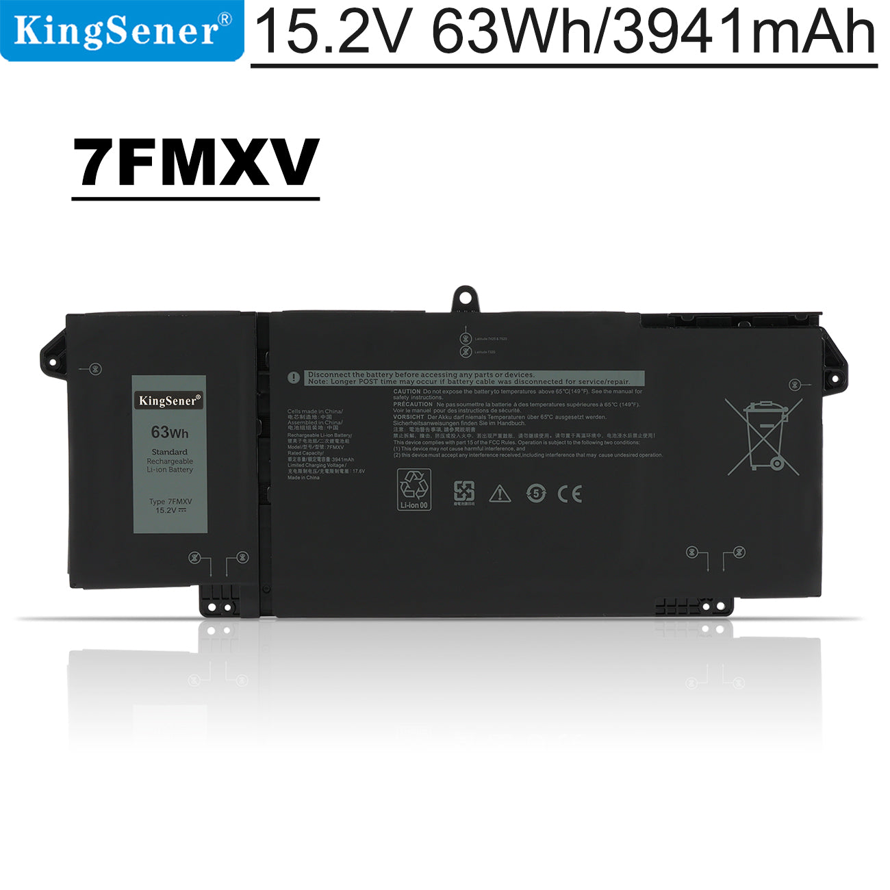 Dell-7FMXV-15.2V-63Wh-Laptop-Battery