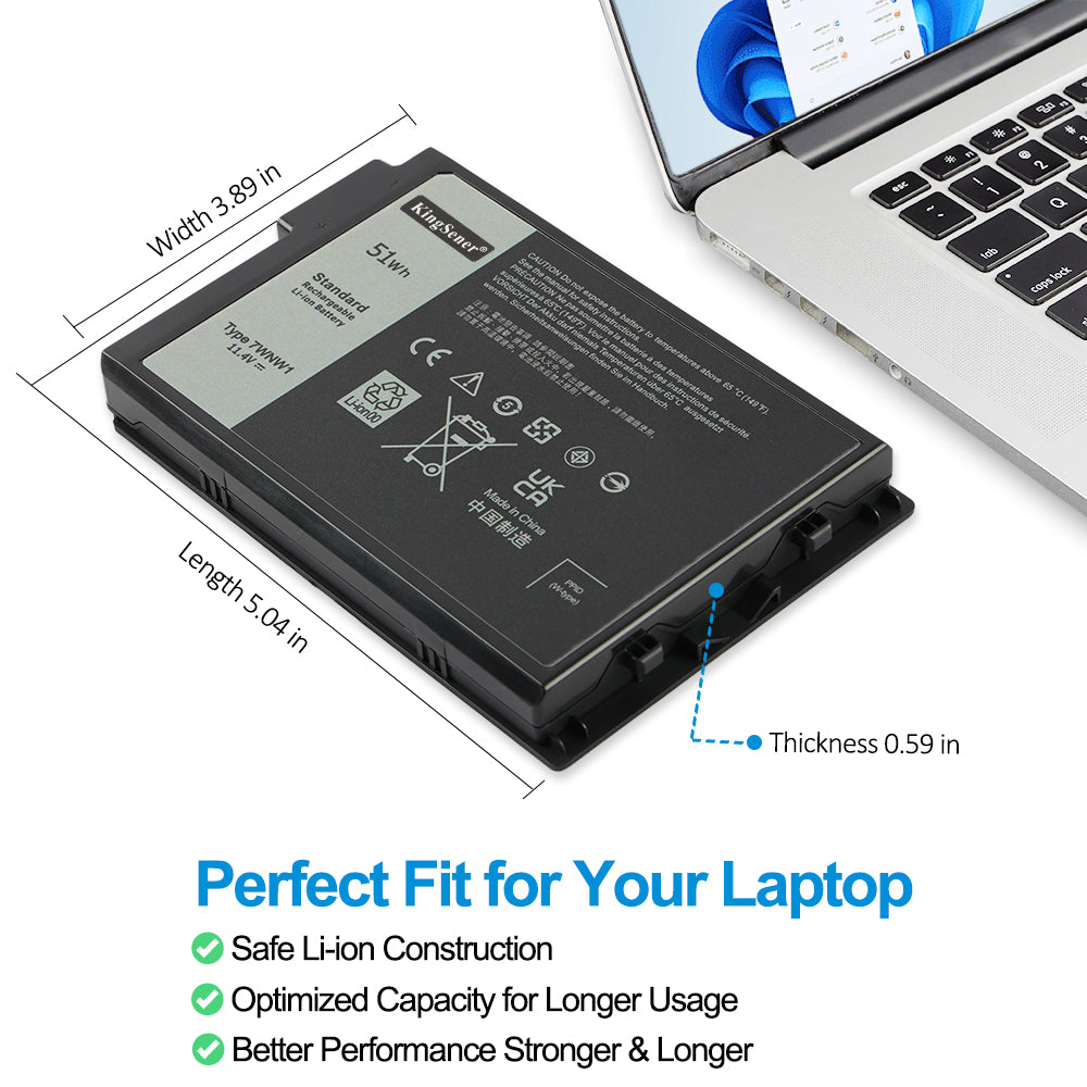 Dell-7WNW1-11.4V-51Wh-Laptop-Battery