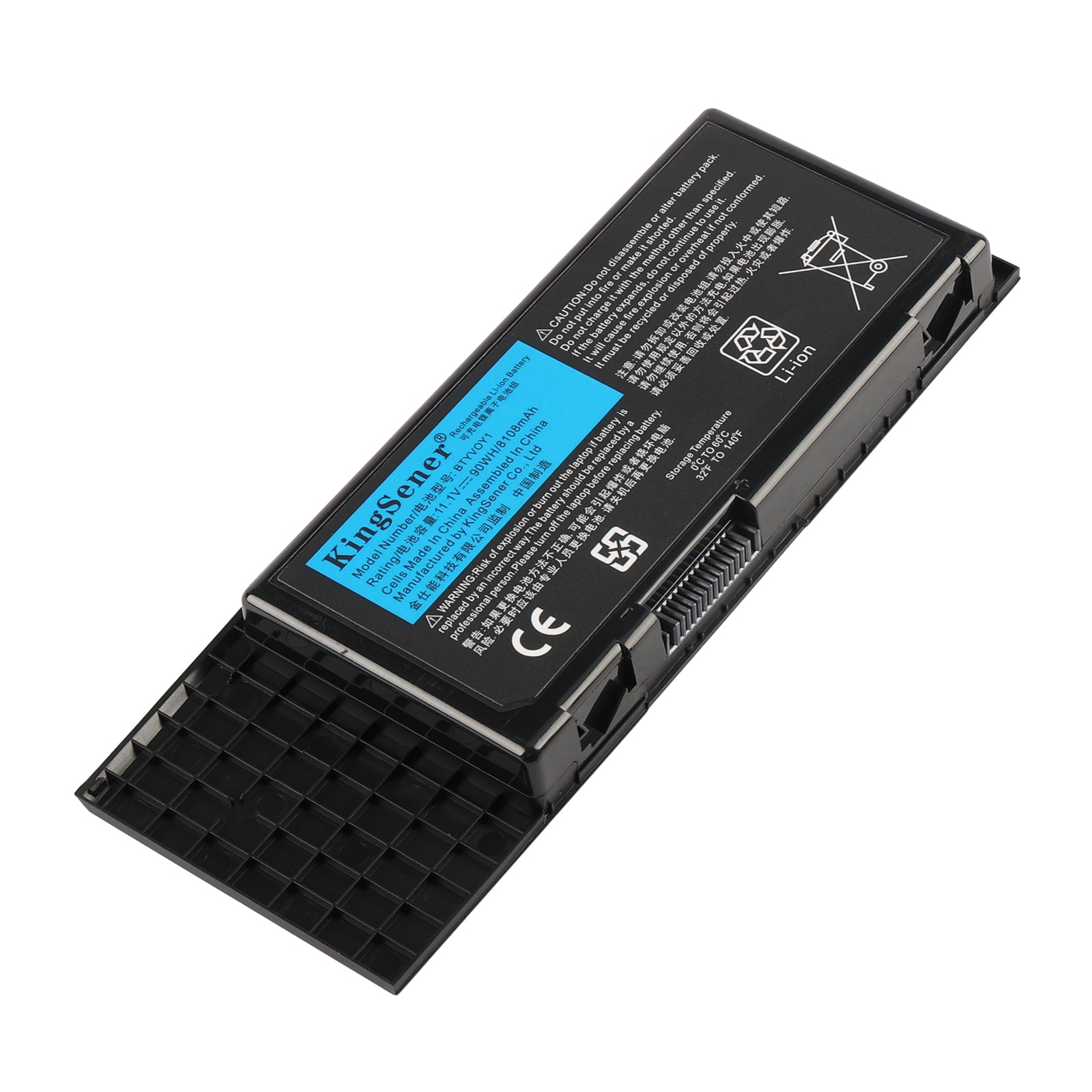 BTYVOY1 7XC9N Gaming Laptop Battery For Dell Alienware M17x Series R3 R4 11.1V 90Wh High-Capacity