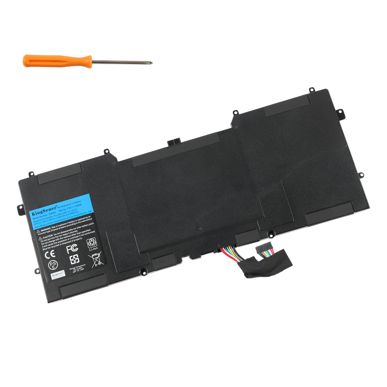 Dell XPS 12 XPS 13 Ultrabook Replacement Battery C4K9V Compatible With L221X L321X 9Q33 7.4V 55Wh