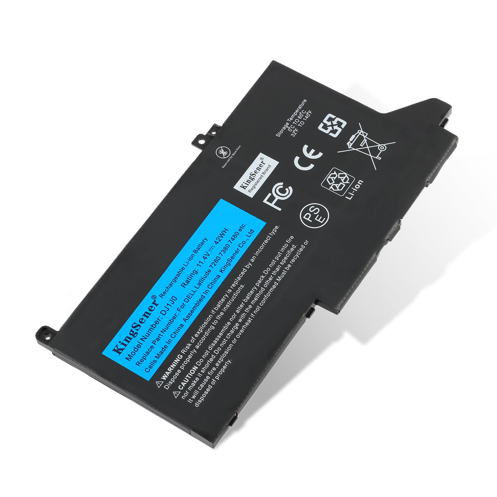 DJ1J0 Laprop Battery for Dell Latitude 7280 7290 7380 7390 7480 7490 — 11.4V 42Wh