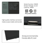FK0VR battery premium connector interface and ABS+PC durable casing, 3625mAh high-density Li-ion cells for stable power delivery