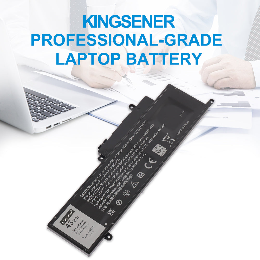 KingSener professional-grade DELL GK5KY replacement laptop battery 11.1V 43Wh for Latitude