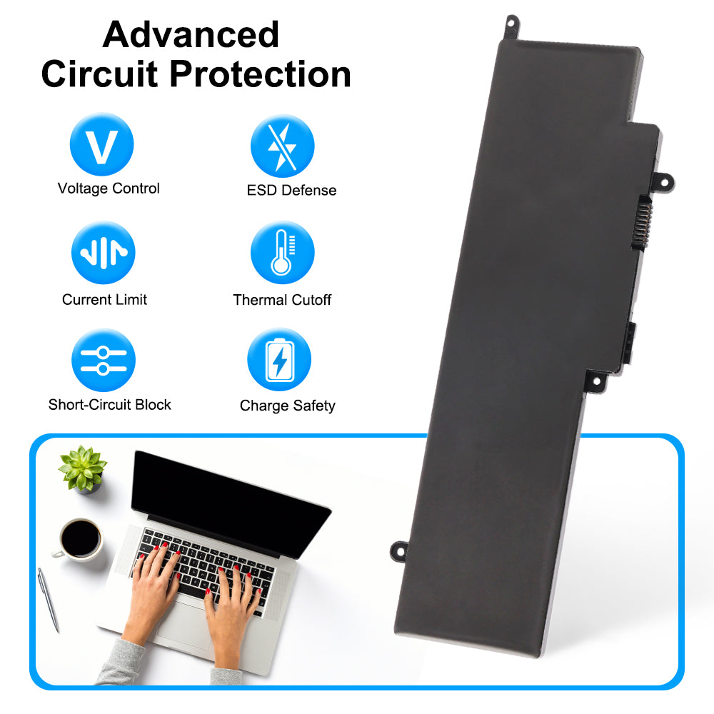 DELL GK5KY battery with 6-layer circuit protection and 8-pin metal connector for Inspiron