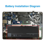 J60J5 55Wh battery installed in Dell Latitude 5500 laptop internal view with dual fans DIMM DDR4 WWAN, perfectly matching notebook chassis