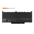 J60J5 7.6V 55Wh Dell laptop battery white background hero shot with 3.0 Phillips screwdriver, replacement for Dell Latitude 5400 5500 series notebook
