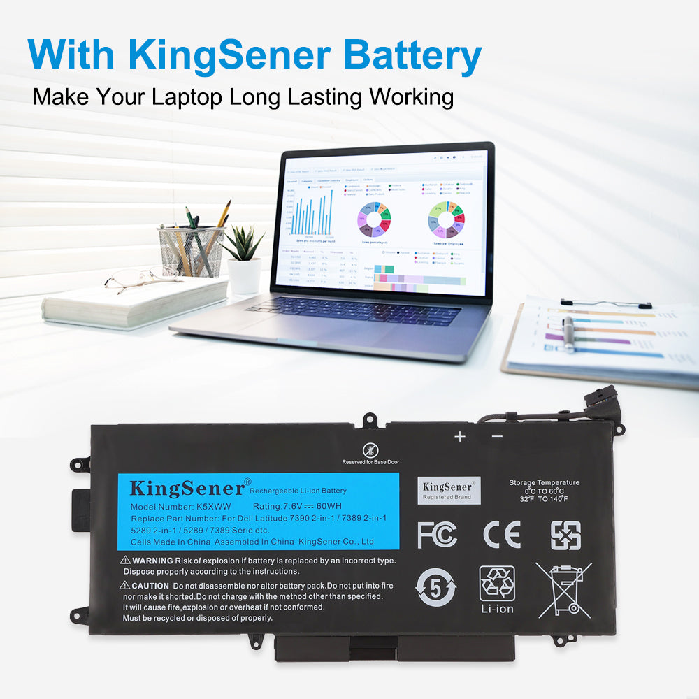 Dell-K5XWW-7.6V-60Wh-Laptop-Battery