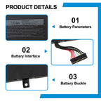 RRCGW product details: 56Wh 11.4V Type RRCGW battery parameters, 16-pin interface connector, M2X4 buckle mount design for Dell XPS 15 9550