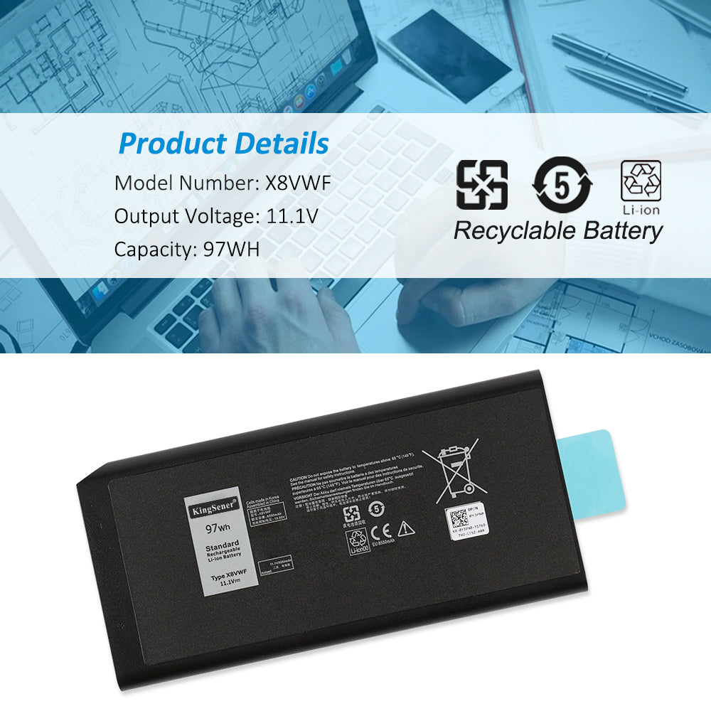 Dell-X8VWF-11.1V-97WH-Laptop-Battery