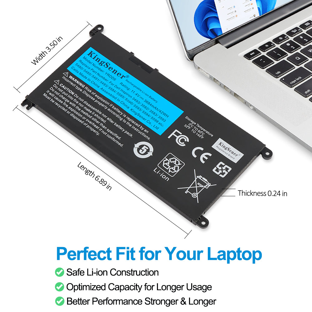 Dell-YRDD6-11.4V-42Wh-Laptop-Battery