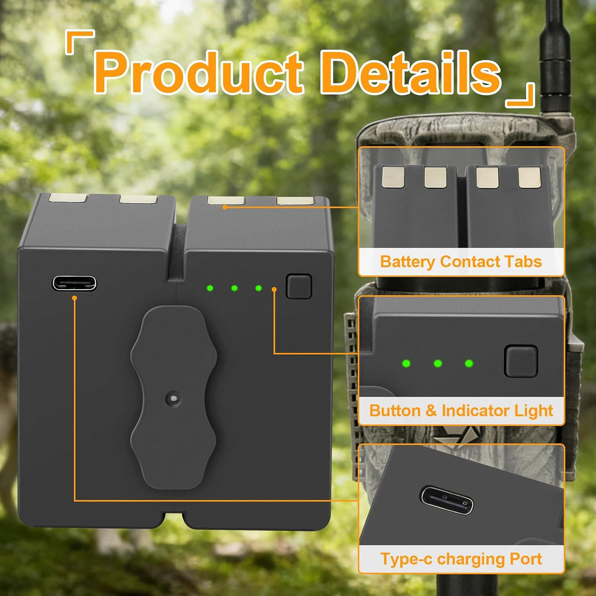 HB-EM10 Replacement Battery For Stealth Cam 360 Max & Revolver Pro 6500mAh