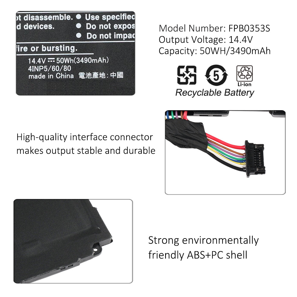 FPB0353S Battery For Fujitsu FPCBP579 CP785912-01 UH-X 14.4V