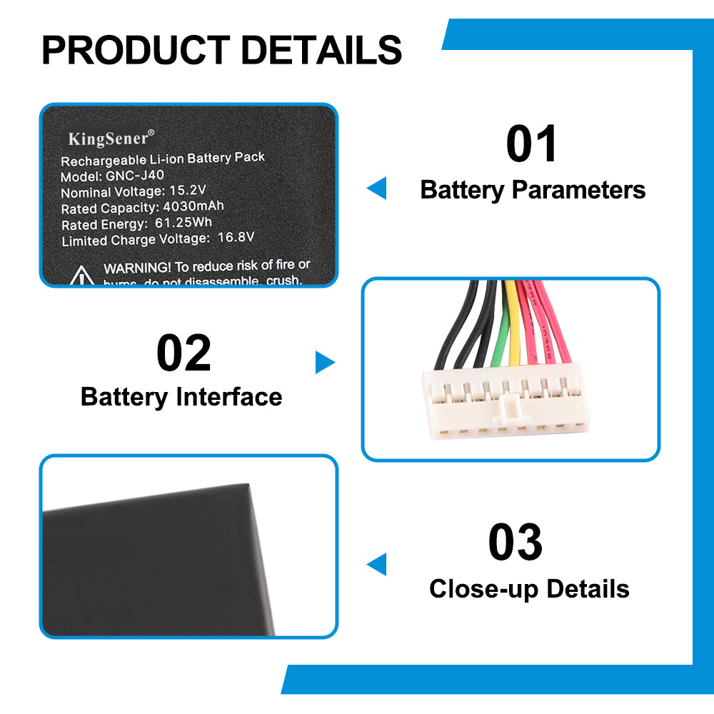 Gigabyte-GNC-J40-15.2V-61.25Wh-Laptop-Battery
