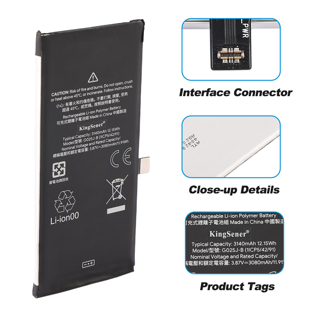 Google-G025J-B-3.87V-12.15WH-Phone-Battery