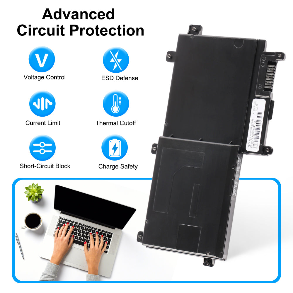 HP CI03XL replacement Li-ion laptop battery 11.4V 48Wh with voltage control ESD thermal cutoff protection