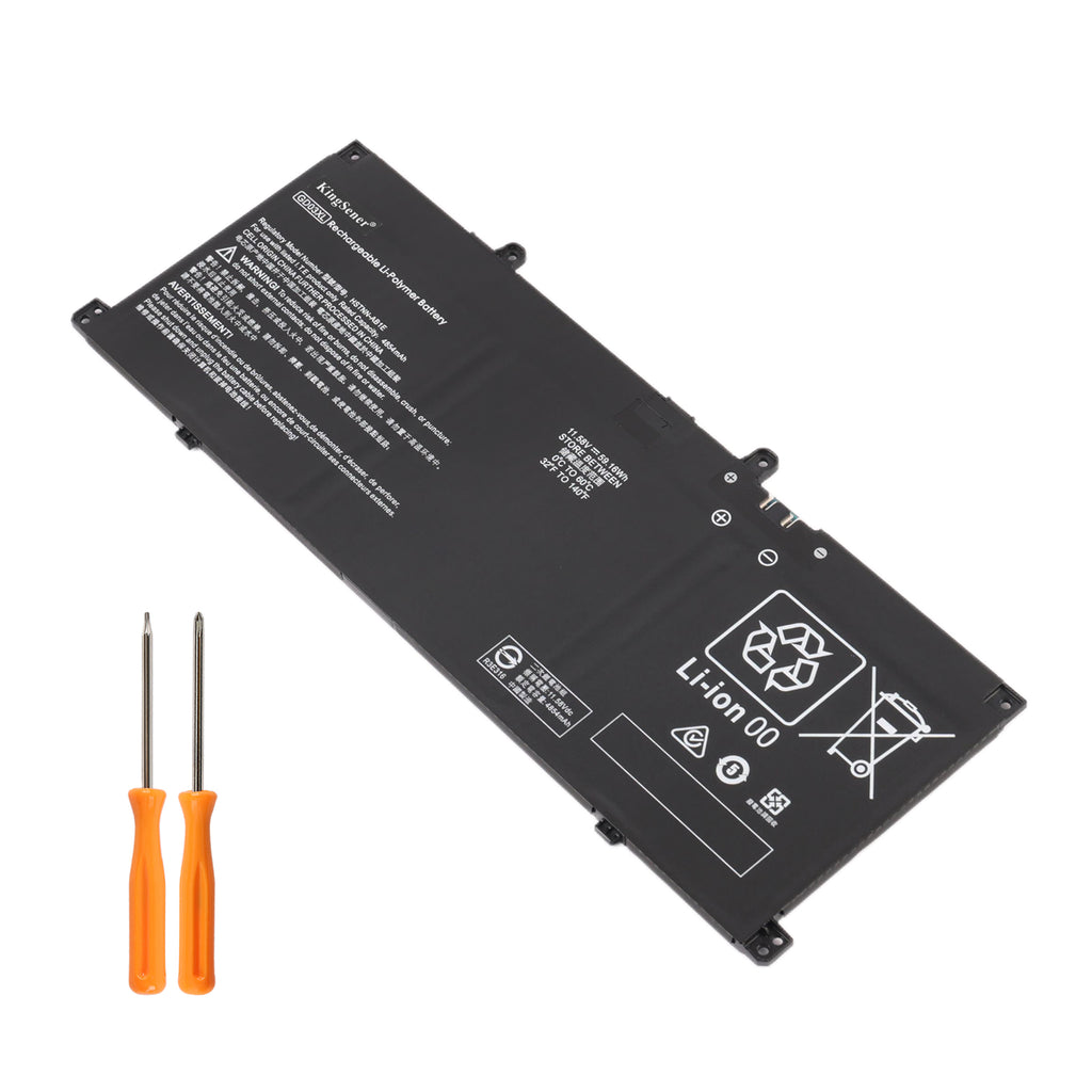 GD03XL battery with two screwdrivers on white background