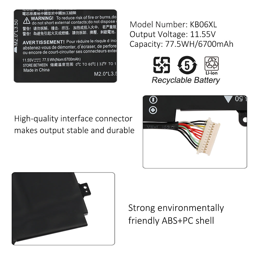 HP-KB06XL-6860mAh