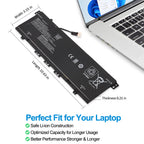 KC04XL battery perfect fit with dimensions 10.63in 3.15in 0.21in, safe Li-ion construction optimized capacity for HP Spectre Envy 13 ultrabook