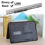 LA04 silver and black laptop batteries compatible with HP Pavilion, drop-in replacement