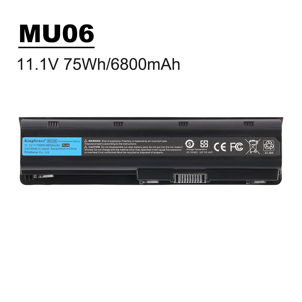 KingSener MU06 Laptop Battery for HP Pavilion G4 G6 G7 - 11.1V 75Wh/6800mAh