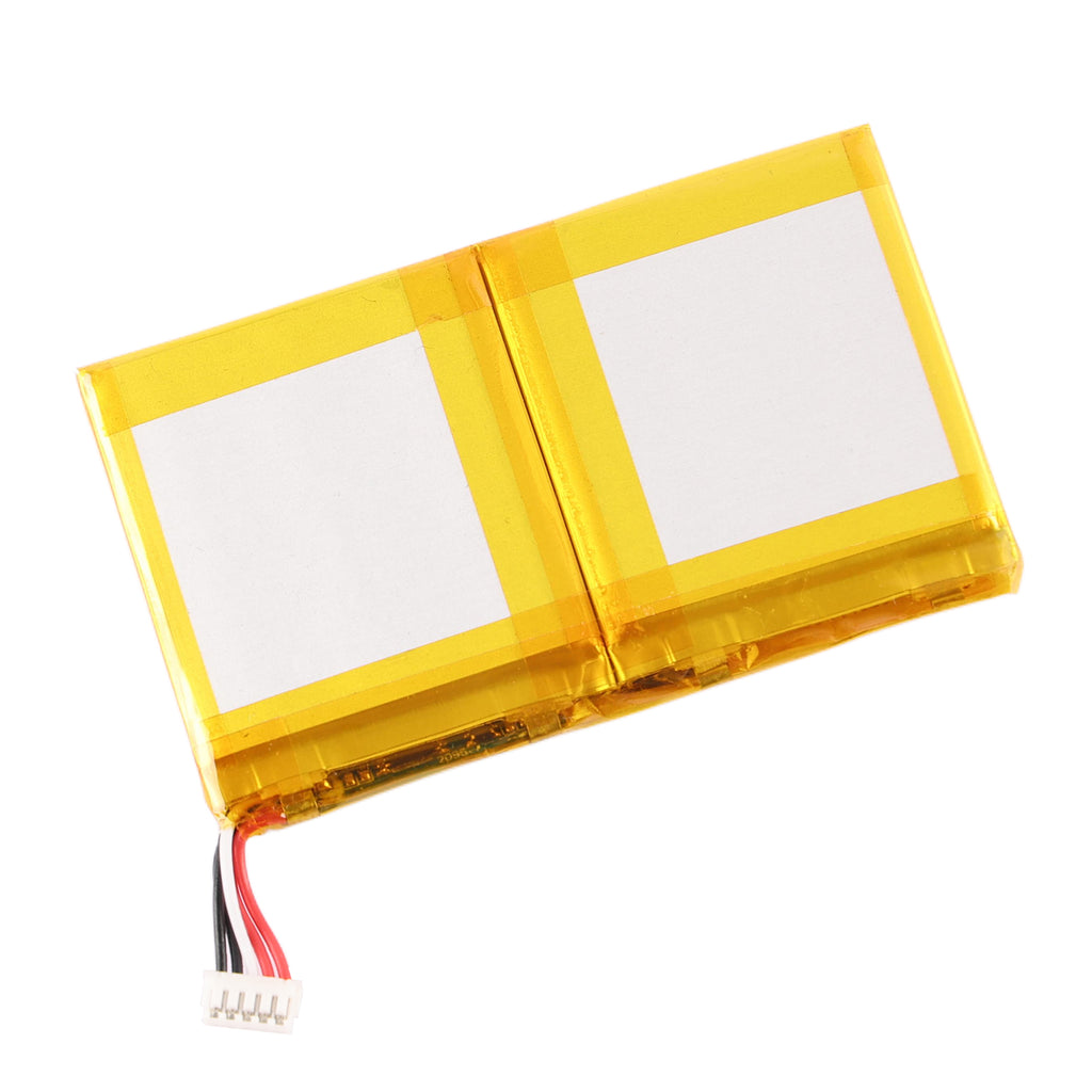 P0867 battery back side view, plain black Li-ion cell without label, for HP Pocket Printer Plus